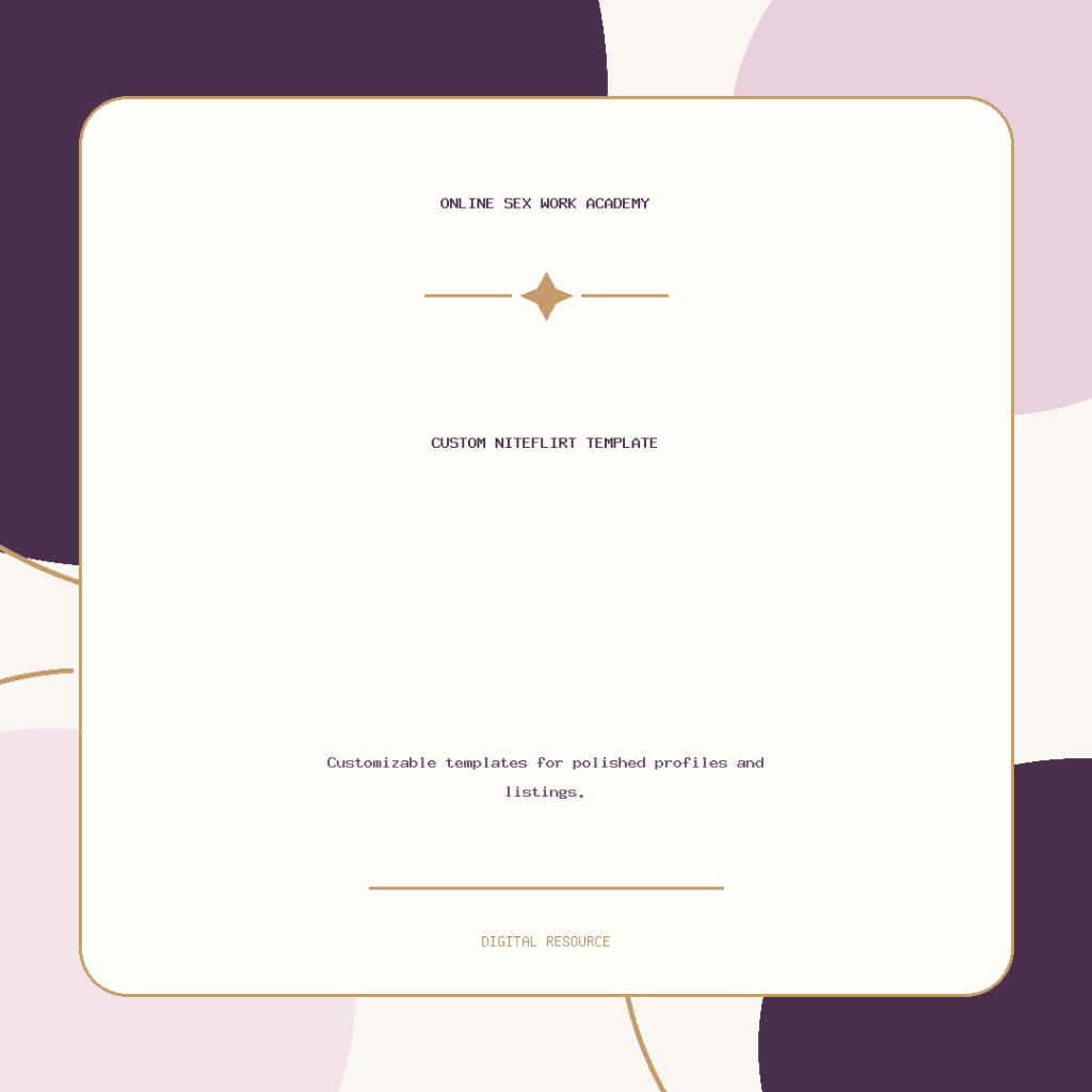 Custom NiteFlirt Template — Customizable templates for polished profiles and listings.