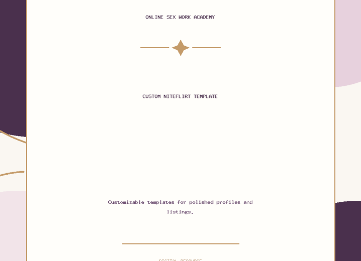 Custom NiteFlirt Template — Customizable templates for polished profiles and listings.